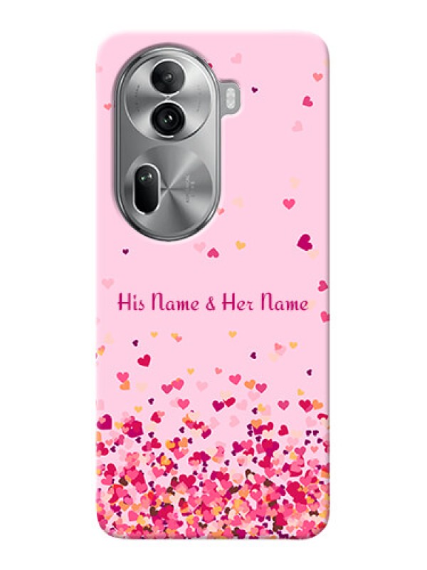 Custom Reno 11 Pro 5G Photo Printing on Case with Floating Hearts Design