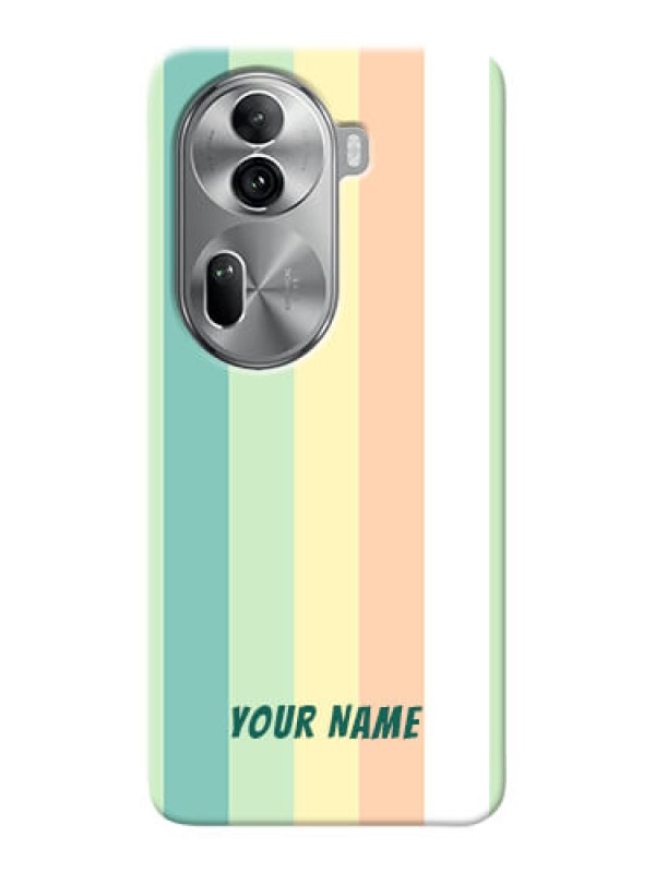 Custom Reno 11 Pro 5G Photo Printing on Case with Multiwithcolour Stripes Design