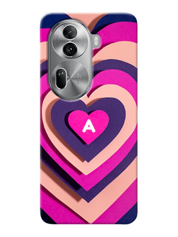 Custom Reno 11 Pro 5G Custom Mobile Case with Cute Heart Pattern Design