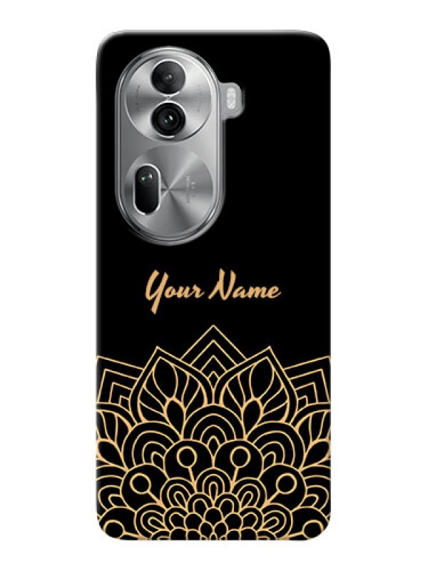 Custom Reno 11 Pro 5G Custom Phone Case with Golden mandala Design