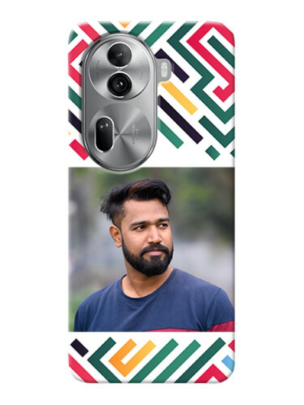 Custom Reno 11 Pro 5G Personalized Phone Case with Colorful Maze Pattern Design