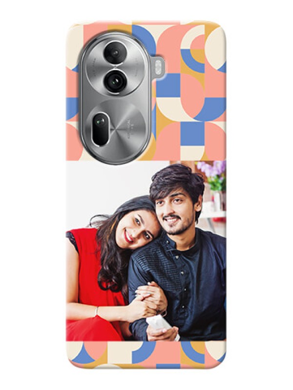 Custom Reno 11 Pro 5G Photo Printing on Case with Semiwithcircle Maze Pattern Design