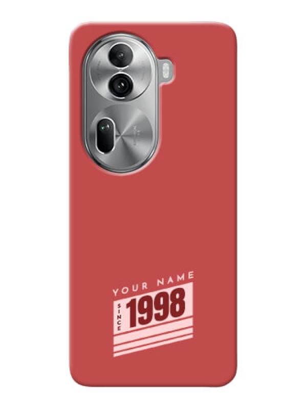 Custom Reno 11 Pro 5G Custom Phone Case with Red custom year of birth Design