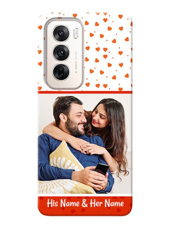 Custom Oppo Reno 12 5G Phone Back Covers: Orange Love Symbol Design