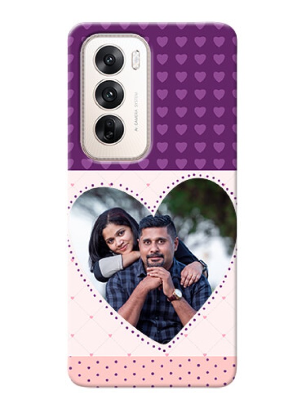 Custom Oppo Reno 12 5G Mobile Back Covers: Violet Love Dots Design