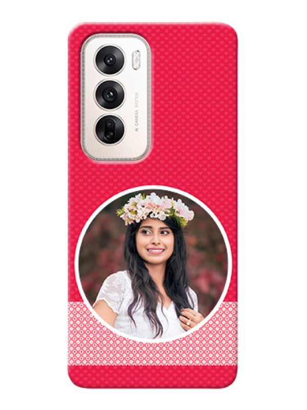 Custom Oppo Reno 12 5G Mobile Covers Online: Pink Pattern Design