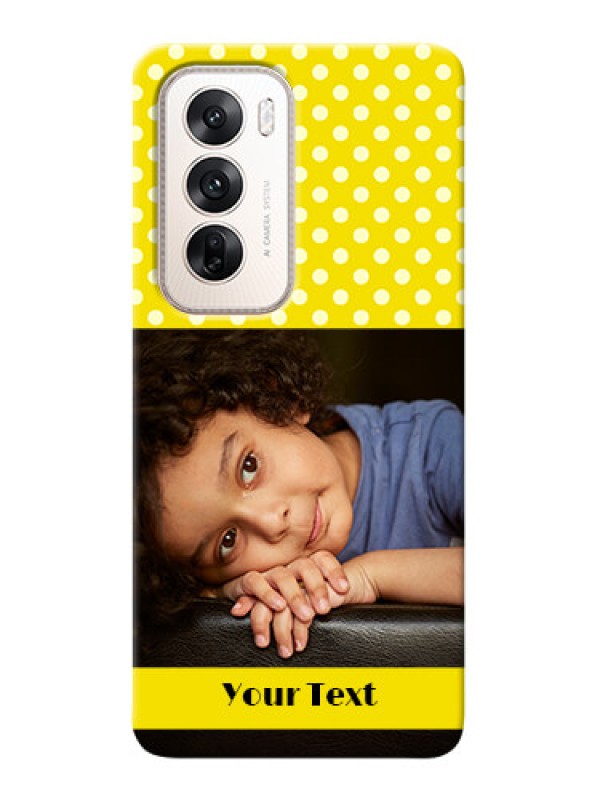 Custom Oppo Reno 12 5G Custom Mobile Covers: Bright Yellow Case Design