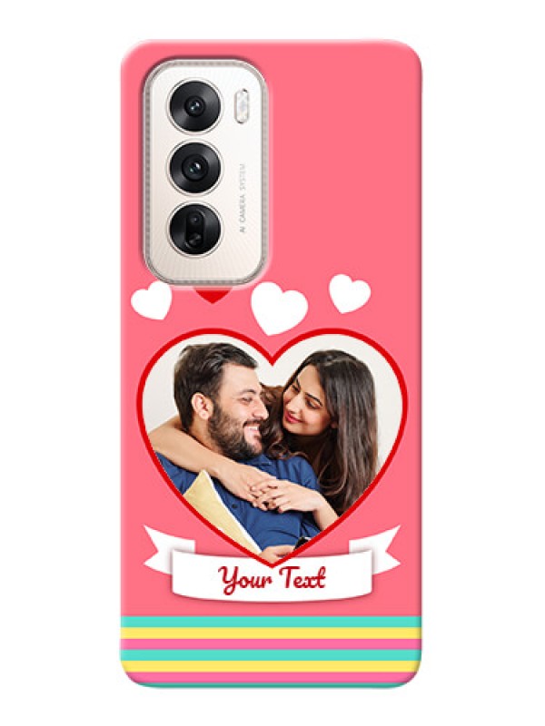 Custom Oppo Reno 12 5G Personalised mobile covers: Love Doodle Design