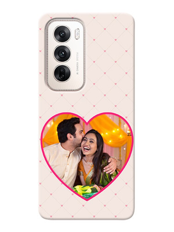 Custom Oppo Reno 12 5G Personalized Mobile Covers: Heart Shape Design