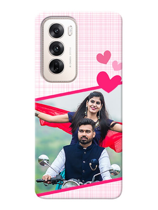 Custom Oppo Reno 12 5G Personalised Phone Cases: Love Shape Heart Design