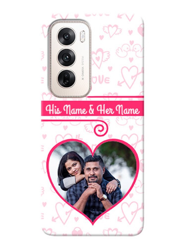 Custom Oppo Reno 12 5G Personalized Phone Cases: Heart Shape Love Design