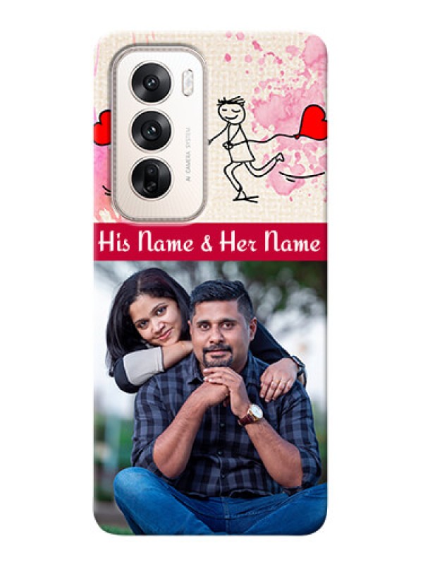 Custom Oppo Reno 12 5G phone back covers: You and Me Case Design