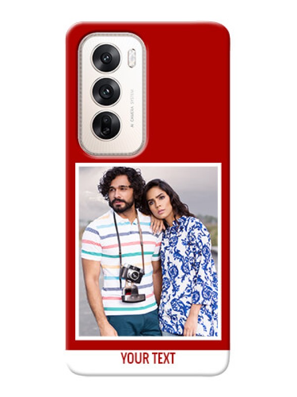 Custom Oppo Reno 12 5G mobile phone covers: Simple Red Color Design