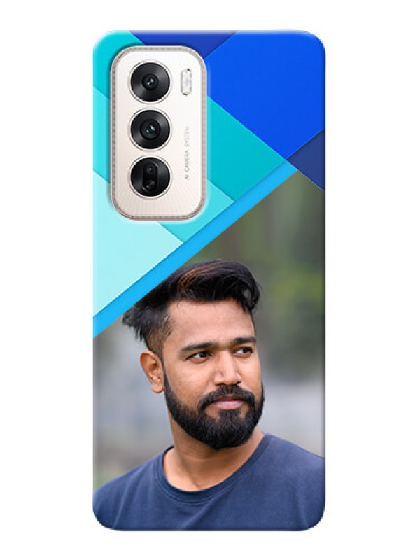 Custom Oppo Reno 12 5G Phone Cases Online: Blue Abstract Cover Design