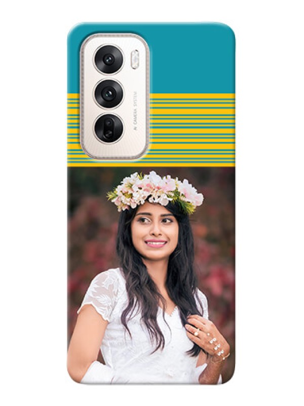 Custom Oppo Reno 12 5G personalized phone covers: Yellow And Blue Design