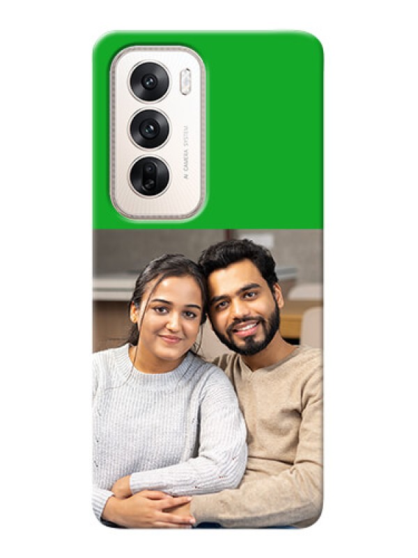 Custom Oppo Reno 12 5G Personalised mobile covers: Green Pattern Design