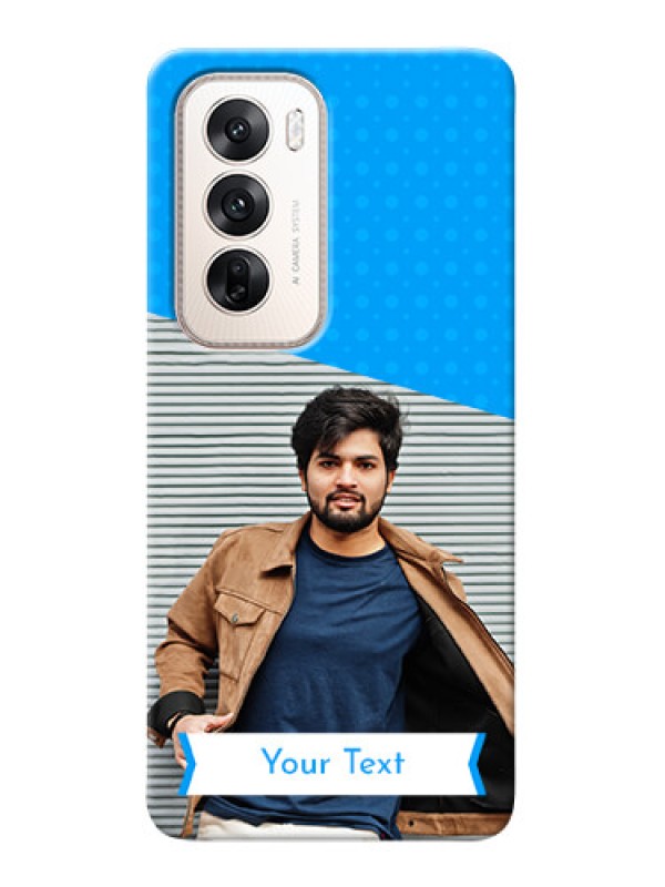 Custom Oppo Reno 12 5G Personalized Mobile Covers: Simple Blue Color Dotted Design