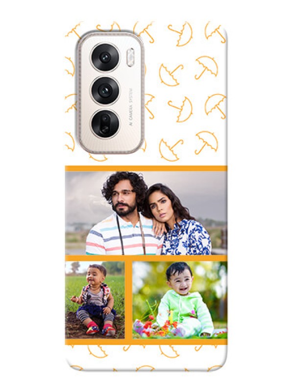 Custom Oppo Reno 12 5G Personalised Phone Cases: Yellow Pattern Design