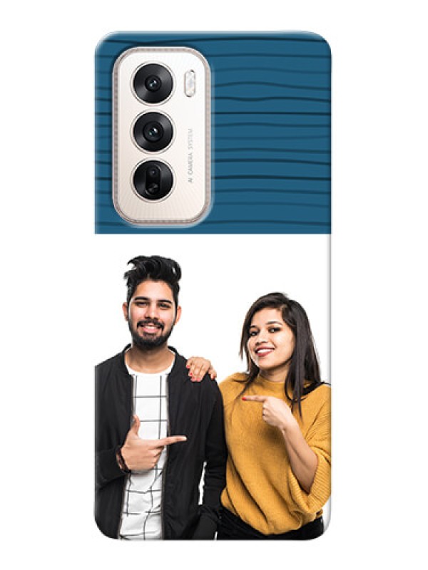 Custom Oppo Reno 12 5G Custom Phone Cases: Blue Pattern Cover Design