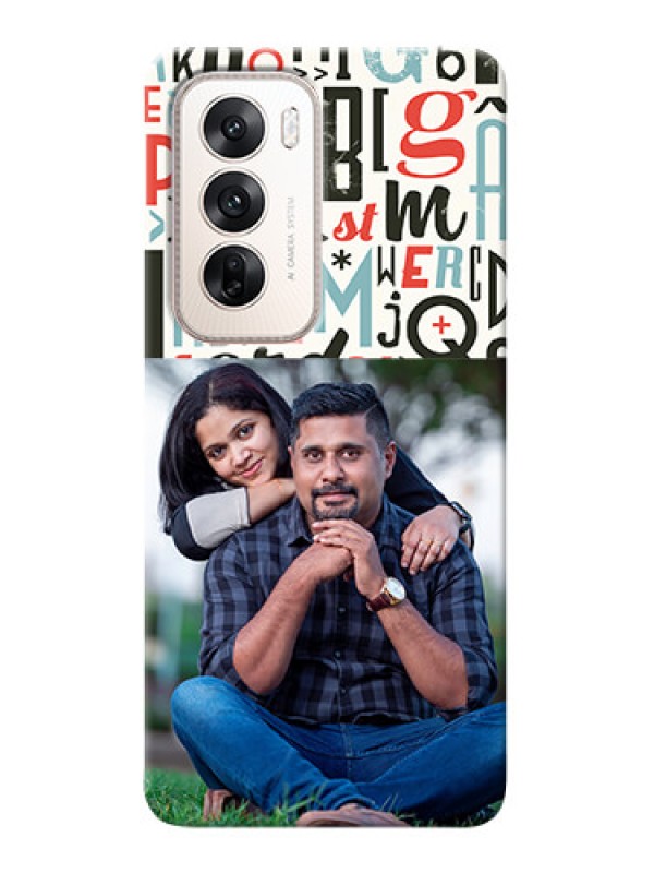 Custom Oppo Reno 12 5G custom mobile phone covers: Alphabet Design