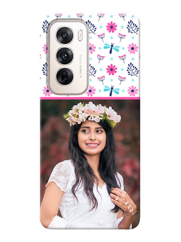 Custom Oppo Reno 12 5G Mobile Covers: Colorful Flower Design