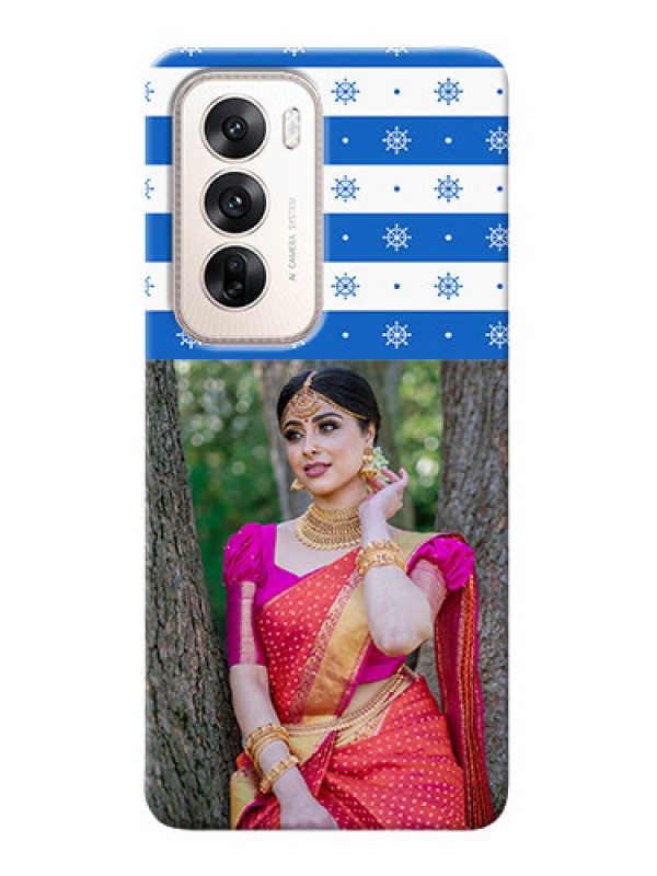 Custom Oppo Reno 12 5G custom mobile covers: Snow Pattern Design