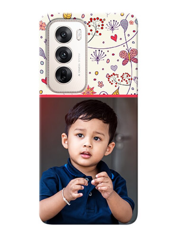 Custom Oppo Reno 12 5G phone back covers: Premium Floral Design