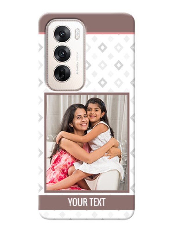 Custom Oppo Reno 12 5G custom back covers: Simple Diamond Design