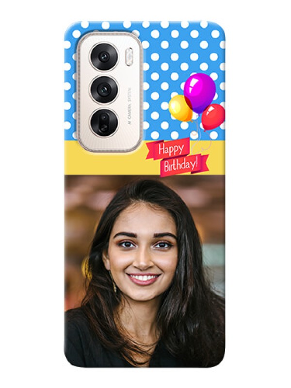 Custom Oppo Reno 12 5G custom mobile back covers: Happy Birthday Design