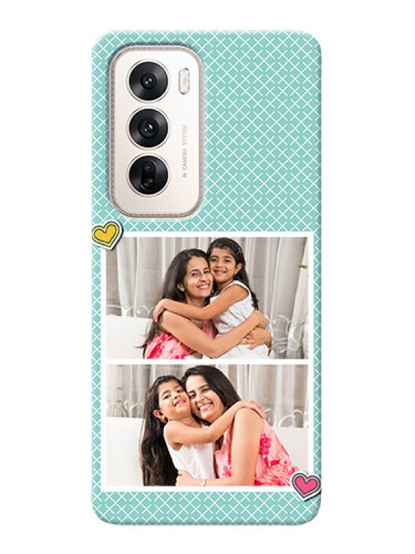 Custom Oppo Reno 12 5G Custom Phone Cases: 2 Image Holder with Pattern Design