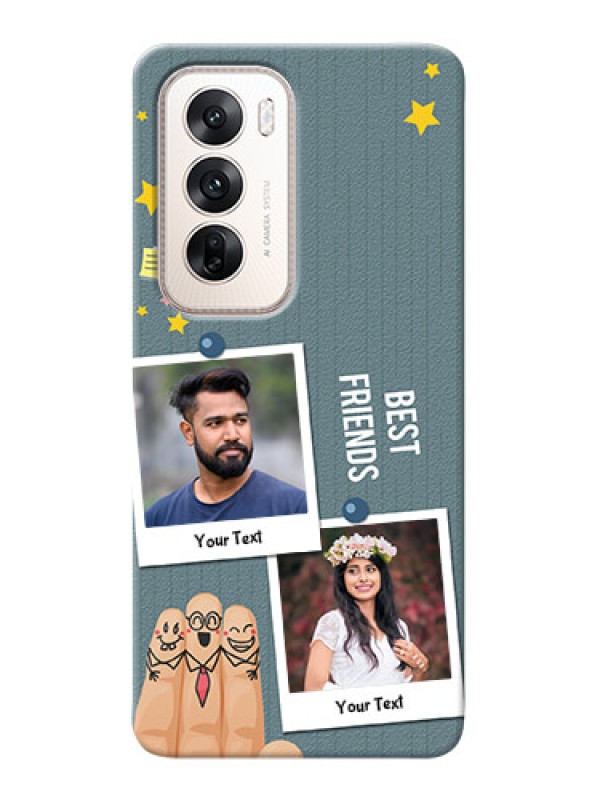 Custom Oppo Reno 12 5G Mobile Cases: Sticky Frames and Friendship Design