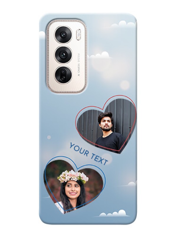 Custom Oppo Reno 12 5G Phone Cases: Blue Color Couple Design