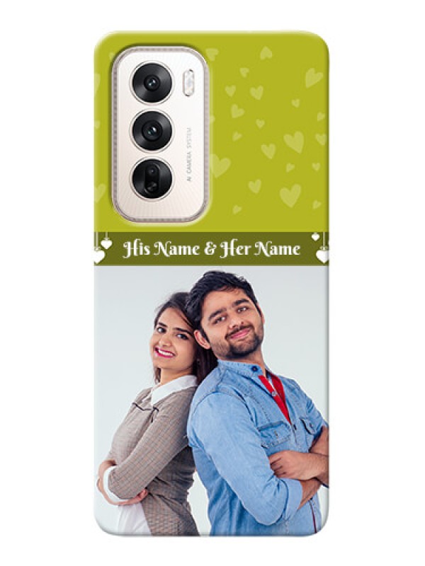 Custom Oppo Reno 12 5G custom mobile covers: You And Me Heart Design