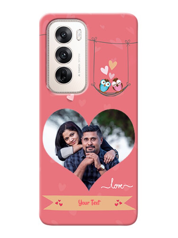 Custom Oppo Reno 12 5G custom phone covers: Peach Color Love Design