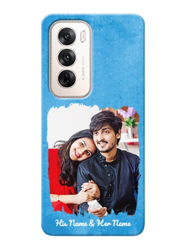 Custom Oppo Reno 12 5G custom mobile cases: Blue Color Vintage Design