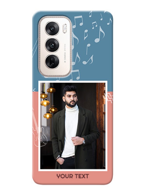 Custom Oppo Reno 12 5G Phone Back Covers with Color Musical Note Design