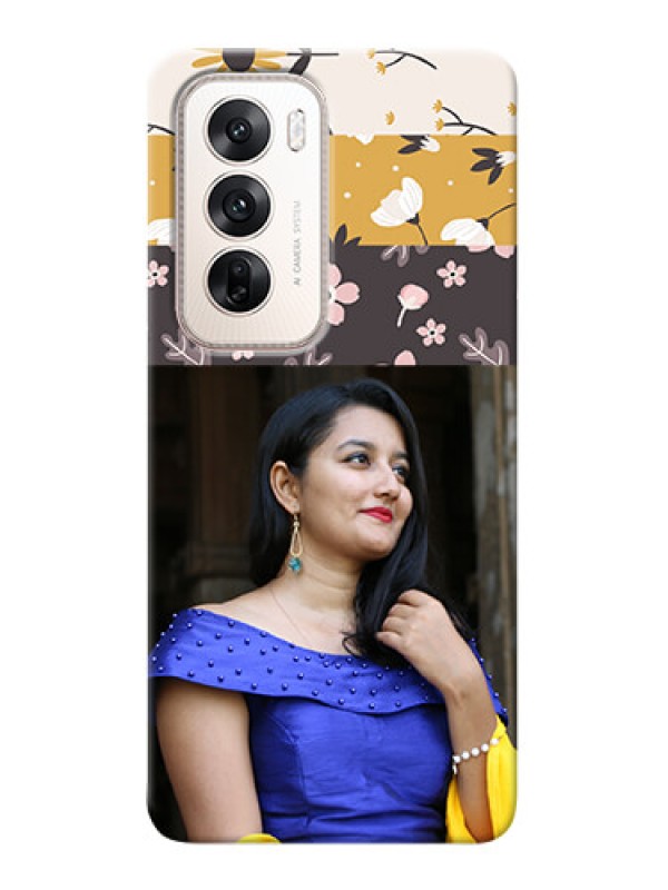 Custom Oppo Reno 12 5G mobile cases online: Stylish Floral Design
