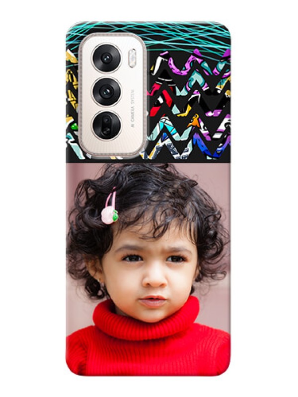 Custom Oppo Reno 12 5G personalized phone covers: Neon Abstract Design