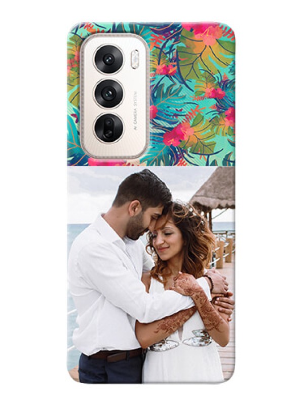 Custom Oppo Reno 12 5G Personalized Phone Cases: Watercolor Floral Design