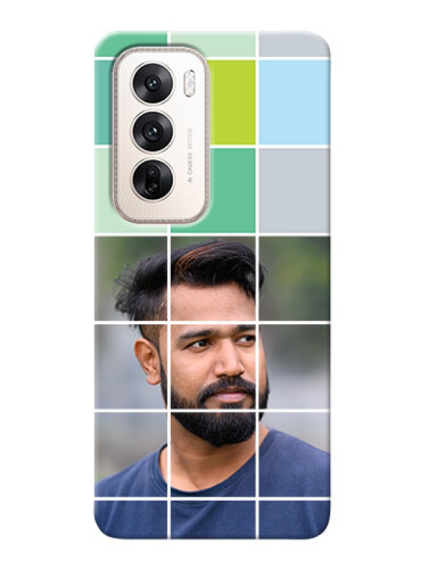 Custom Oppo Reno 12 5G personalised phone covers with white box pattern