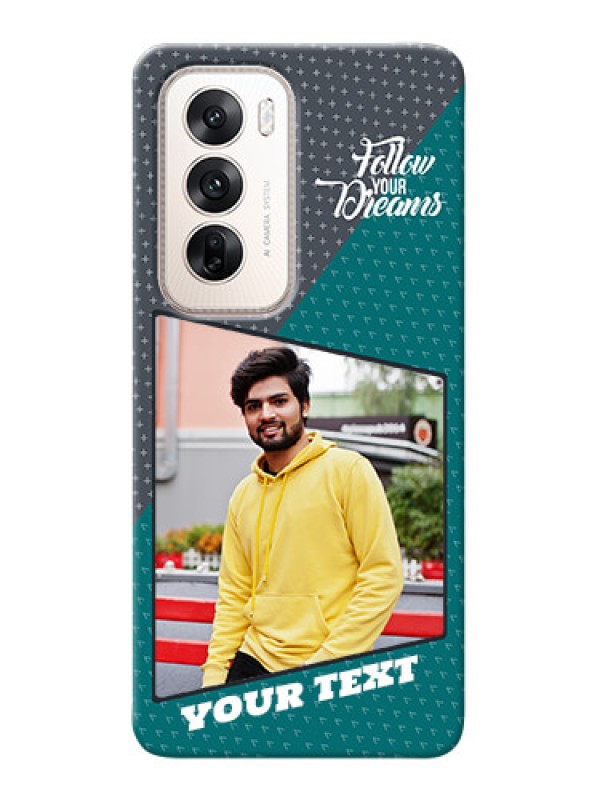 Custom Oppo Reno 12 5G Back Covers: Background Pattern Design with Quote