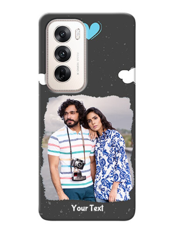 Custom Oppo Reno 12 5G Mobile Back Covers: splashes with love doodles Design