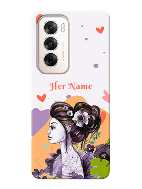 Custom Oppo Reno 12 5G Personalized Phone Case with Woman And Nature Design