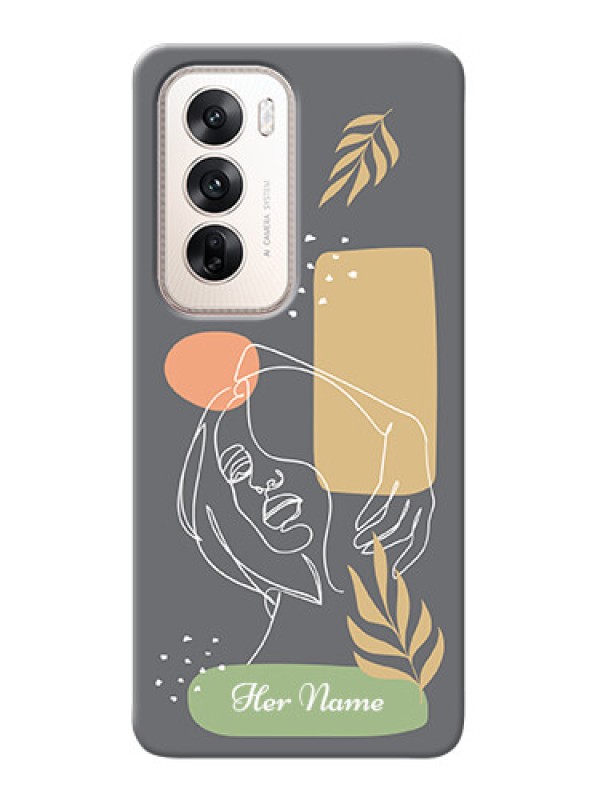 Custom Oppo Reno 12 5G Custom Phone Case with Gazing Woman line art Design