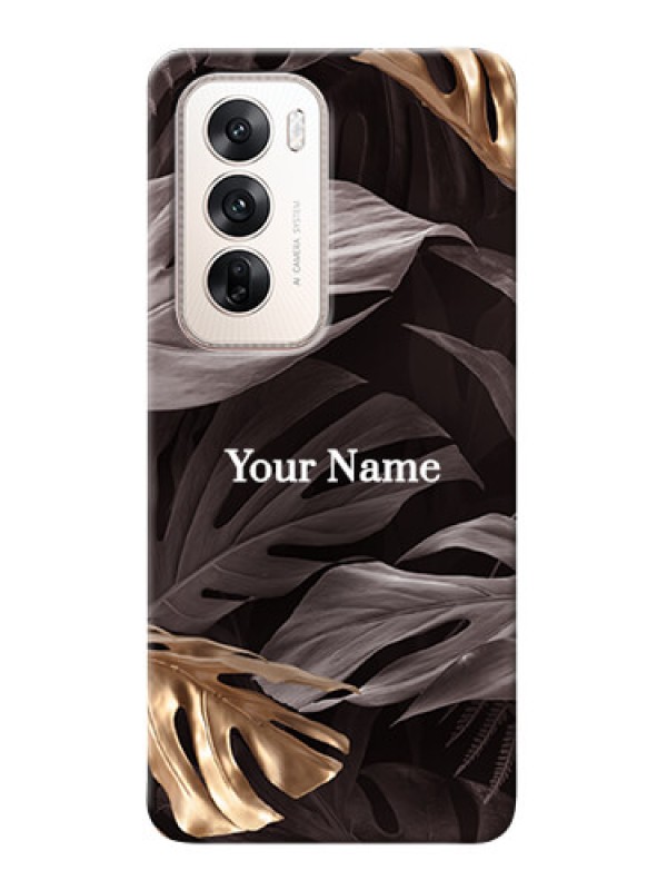Custom Oppo Reno 12 5G Personalised Phone Case with Wild Leaves digital paint Design