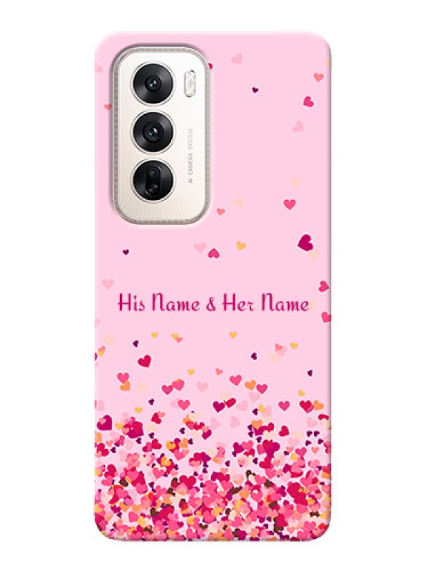 Custom Oppo Reno 12 5G Photo Printing on Case with Floating Hearts Design