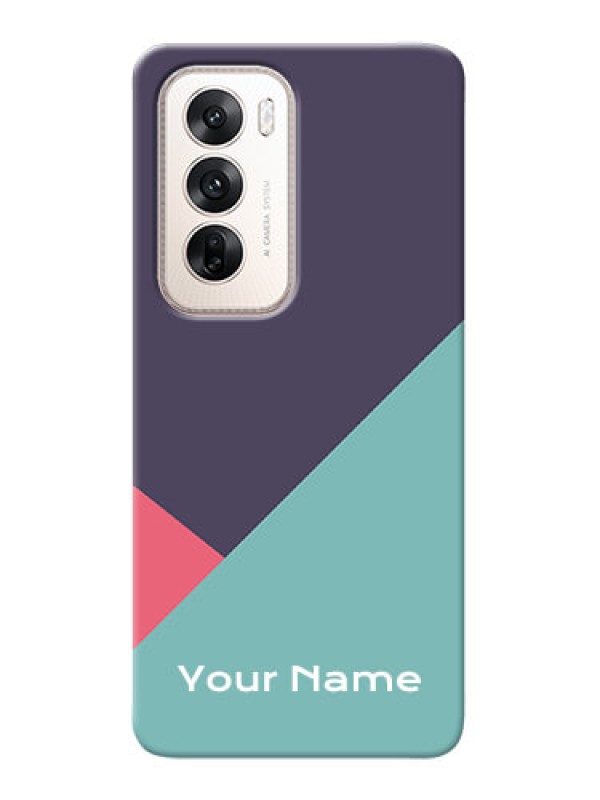 Custom Oppo Reno 12 5G Custom Mobile Case with Tri Color abstract Design