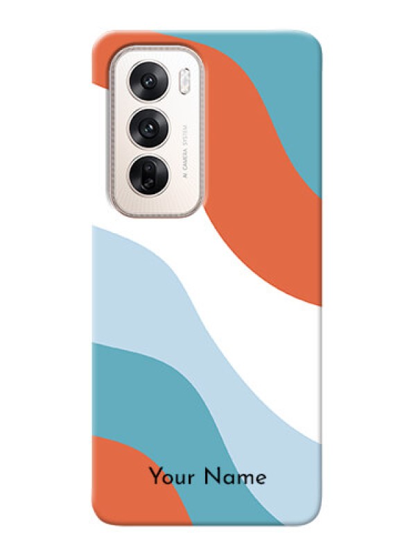 Custom Oppo Reno 12 5G Custom Mobile Case with coloured Waves Design