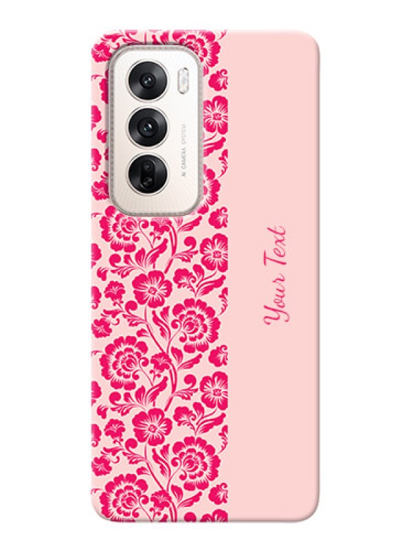 Custom Oppo Reno 12 5G Custom Phone Case with Attractive Floral Pattern Design