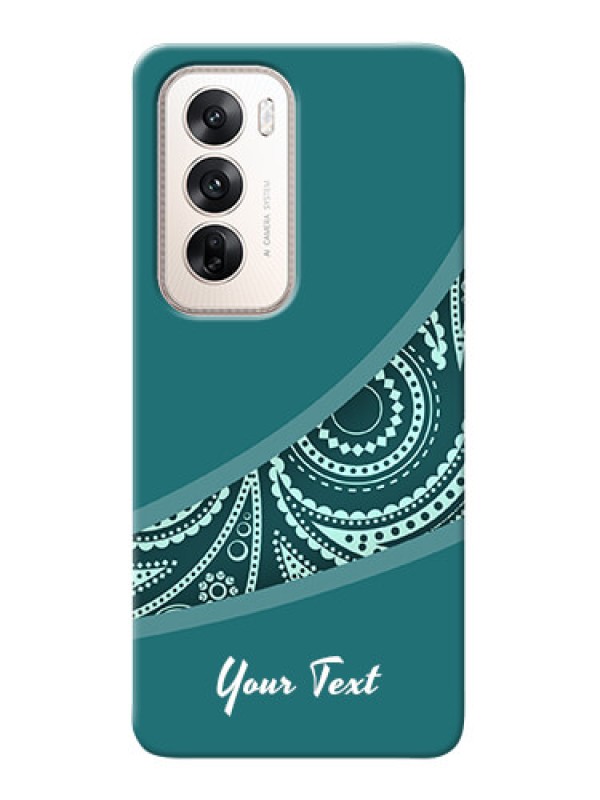 Custom Oppo Reno 12 5G Photo Printing on Case with semi visible floral Design